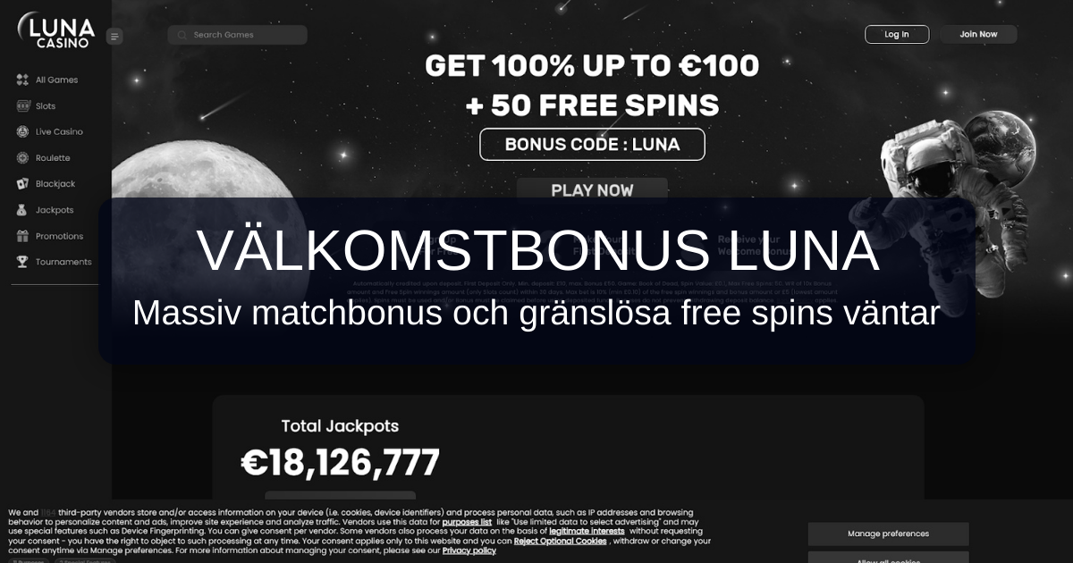 Luna Casino för svenska spelare